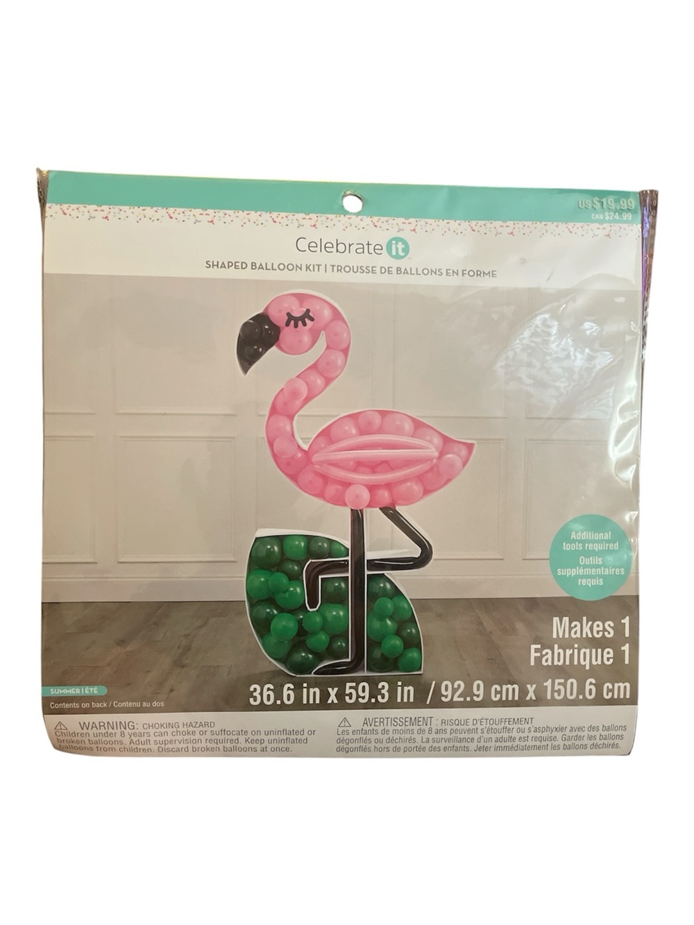 Flamingo shaped ballon kit
